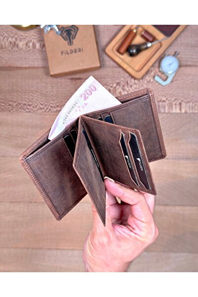 Fil Deri Genuine Leather Multi-Compartment Wallet Card Holder 2158