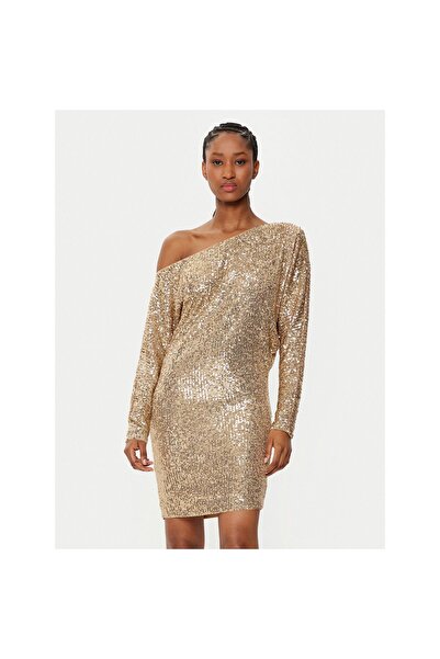 Guess Rochie de cocktail pentru femei 5RGK696166A Auriu