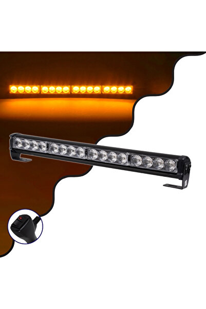 GloboStar® 85275 Σειρά PRO Μπάρα Σήμανσης Έκτακτης Ανάγκης Οχημάτων με 16 Προ...