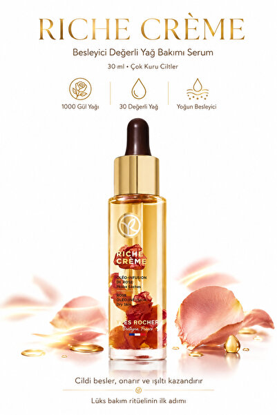 Yves Rocher Yaşlanma Karşıtı Yüz Serumu 30 ml - 30 Değerli Yağ Ve 1000 Gül Ya...