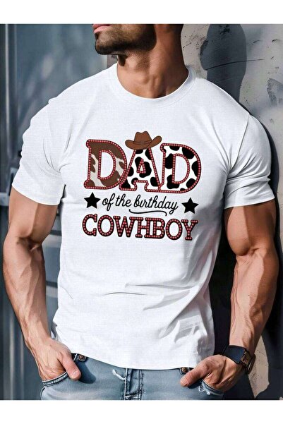 k222 Men'S Western Father'S Birthday T-Shirt - Printed With "Birthday Father"...
