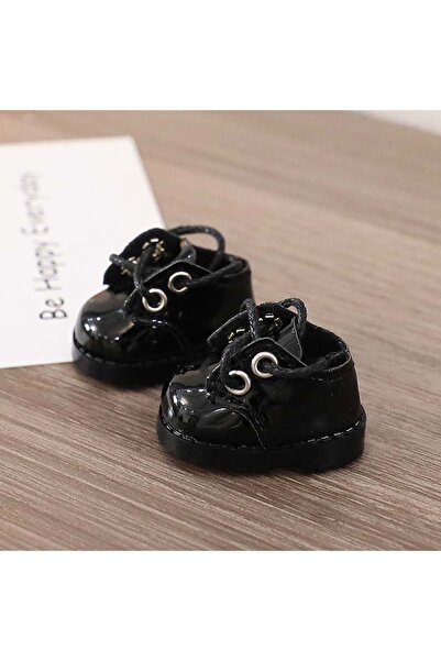Choice no doll leather shoes-black Labubu Doll Accessories 3.8cm Shoes Canvas...