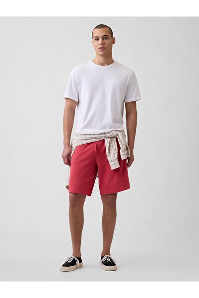 GAP Erkek Kırmızı VintageSoft Terry Relaxed Logo Sweat Şort
