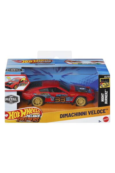 mattel HOT WHEELS MASINUTA METALICA CU SISTEM PULL BACK DIMACHINNI VELOCE NIG...