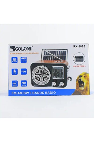 Colon راديو صوتي لاسلكي يعمل بالطاقة الشمسية مع ثلاثة نطاقات FM/AM/SW - RX-388S