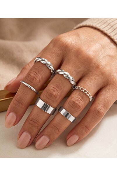 Ervalina 6-Piece Twist Ring Set
