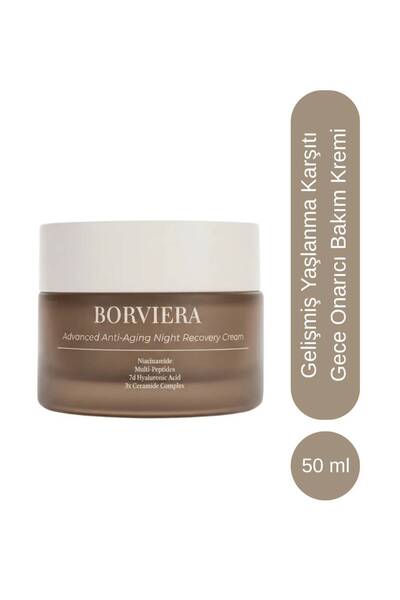BORVIERA Yenileyici & Onarıcı Gece Bakım Kremi 50 ml - Seramid, Peptit Komple...
