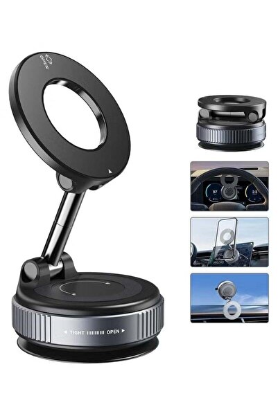 Generic K007 Vacuum Suction Magnetic Phone Holder, 360° Rotatable Foldable Ca...