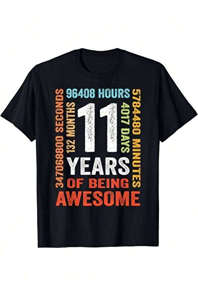 kai22 11 Years 132 Months Of Being Awesome 11th Birthday Gift Unisex T ShirtC...