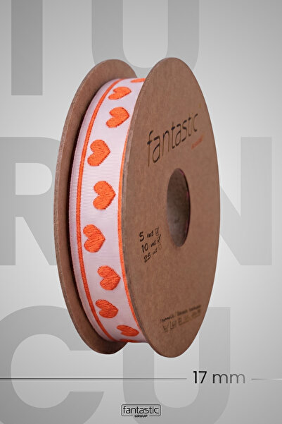 FANTASTIC KURDELE Tkana traka sa uzorkom srca, 10 metara (širina 17 mm) – 100...