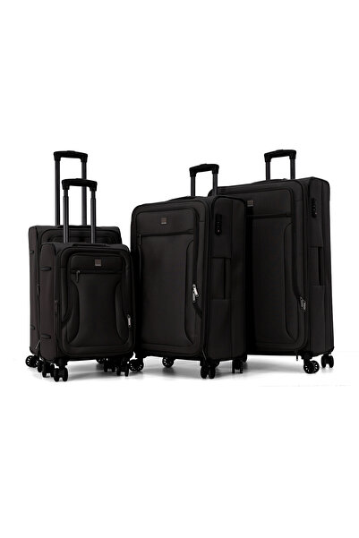 Travelite 4 Piece Soft Luggage Set with TSA Lock, 4 Wheel Spinner Suitcase Se...