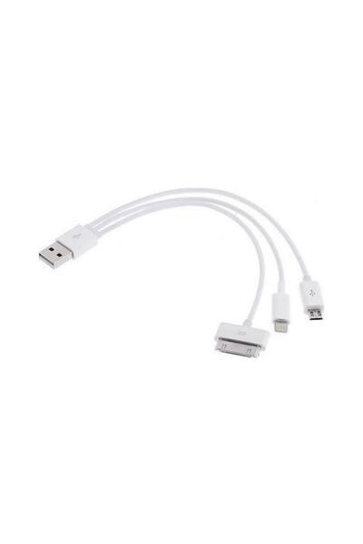 USB 3-IN-1 MULTI CHARGING CABLE (MICRO USB, APPLE LIGHTNING & APPLE 30PIN)