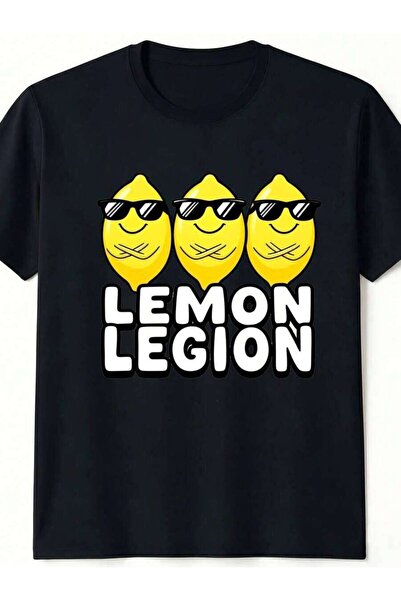 Generic تي شيرت كاجوال بأكمام قصيرة من Vintage Street Style Lemon Legion Crew...