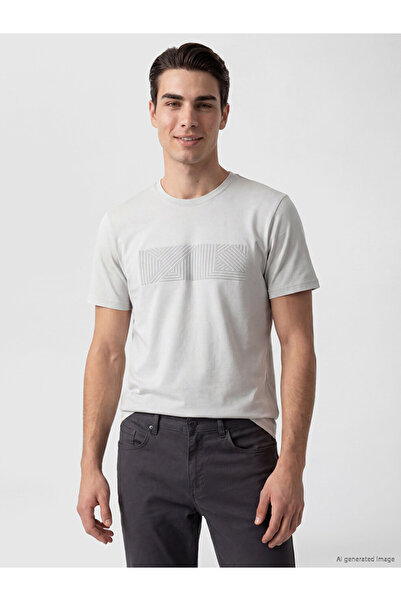 LC Waikiki Zero Roba Collar Embossed Printed Men's T-Shirt from Uzg Store for...