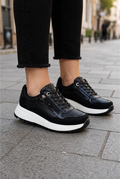 MODAONN Kadın Sneakers Spor Ayakkabı Günlük Rahat Şık Modern Kalın Tabanlı Casual Ayakkabı