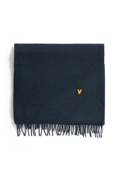Lyle & Scott Classic soft Wool scarf with Fringed and logo
