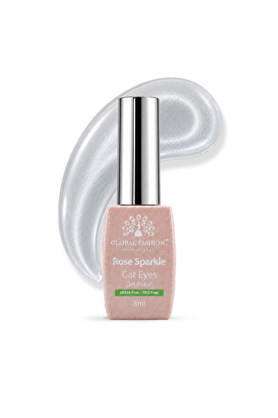 GLOBAL FASHION Professional Rose Sparkle Magnetic Cat Eye Gel Polish 8ml HEMA...