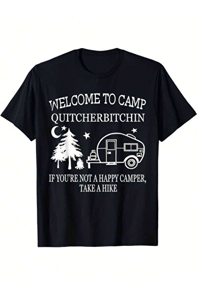 Generic Camping Printed Cotton Graphic Casual Short Sleeve Crew Neck T-Shirt,...