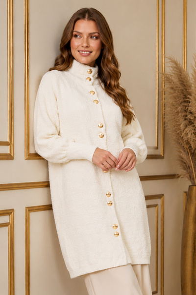 benguen Cardigan cu nasturi N3265 Ecru