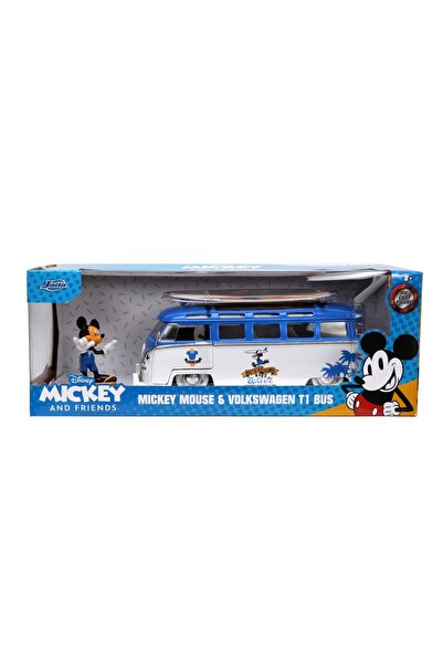 Simba JADA MASINA DIN METAL VOLKSWAGEN T1 BUS SCARA 1 LA 24 SI FIGURINA MICKE...