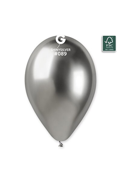 Generic Brand Shiny Ασημί Λάτεξ Μπαλόνια (5 τεμ)