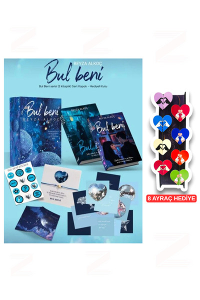 İndigo Kitap Beyza Alkoç Bul Beni 2 Kitap Set Ciltli (Hediye Kutulu) 8'li Öze...