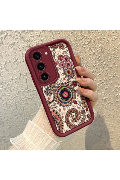 CHICASELUX Samsung Galaxy S23 Compatible Retro Ethnic Floral Print Shock-Abso...