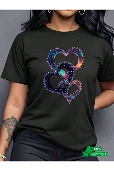 NOURAM Fashionable Letter Anime Printed Women'S Round Neck T-Shirt With Easy ...