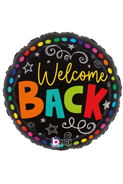 Generic Brand 18" Μπαλόνι 'Welcome Back' colorful dots