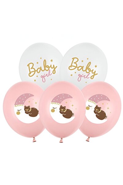 Generic Brand Λάτεξ μπαλόνια Baby Girl αρκουδάκι (6 τεμ)