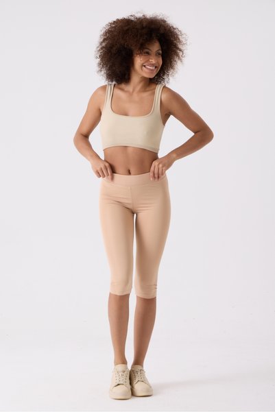 Clothes Fast Women's High Waist Capri Leggings Below Knee Stretchy Tummy Control Casual Sport Summer Leggings Premium