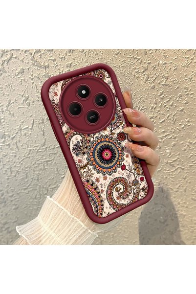 CHICASELUX Redmi 14C 4G/5G Compatible Retro Ethnic Floral Print Shock-Absorbi...