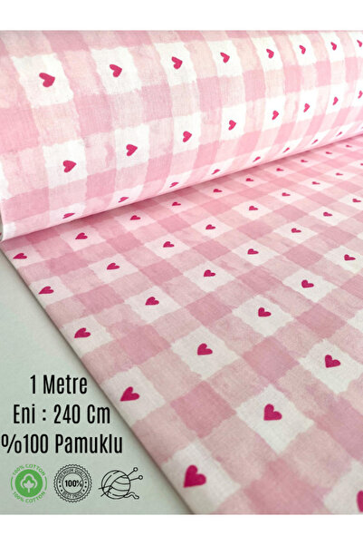 seyranat 1 metru lățime 240 cm 100% bumbac cearșaf cu model inimioare roz, țe...