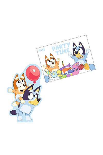 Generic Brand Προσκλήσεις Bluey με φάκελο (8 τεμ)