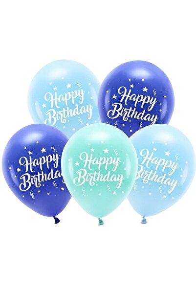 Generic Brand Μπαλόνια Happy Birthday μπλε (5 τεμ)