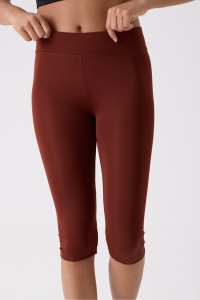 Clothes Fast Women's High Waist Capri Leggings Below Knee Stretchy Tummy Cont...