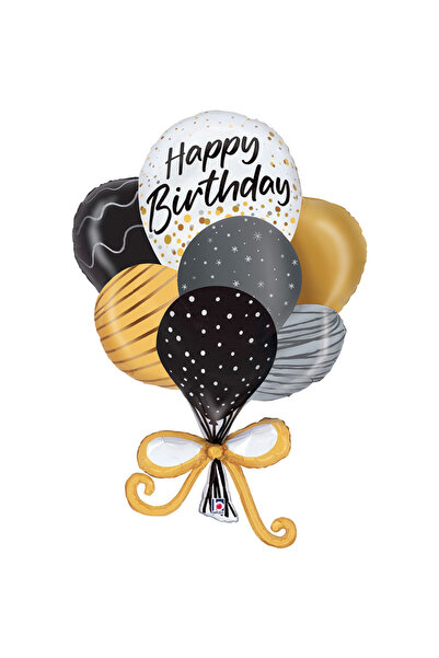 Generic Brand 38'' Μπαλόνι Μπουκέτο Happy Birthday