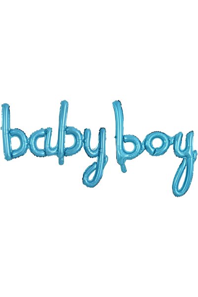 Generic Brand Μπαλόνι μπλε φράση 'baby boy'