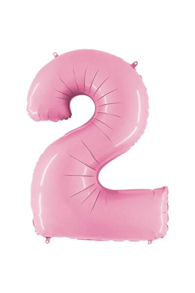 Generic Brand Μπαλόνια Αριθμοί παστέλ Ροζ 66 cm - 26" - 2