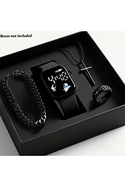 Choice black Four Piece Men's Accessory Gift Box Set - Low Voltage Running Di...