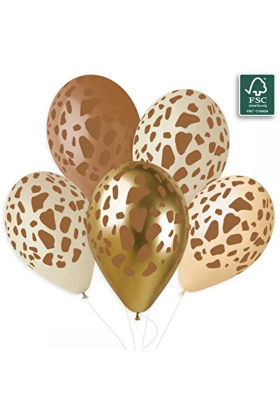 Generic Brand 13" Μπαλόνι Animal Print Καμηλοπάρδαλη (25 τεμ)