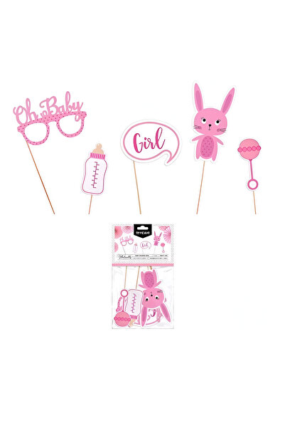 Generic Brand PhotoBooth Props - Baby Girl (5 Τεμ)