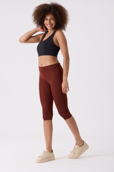 Clothes Fast Women's High Waist Capri Leggings Below Knee Stretchy Tummy Control Casual Sport Summer Leggings Premium