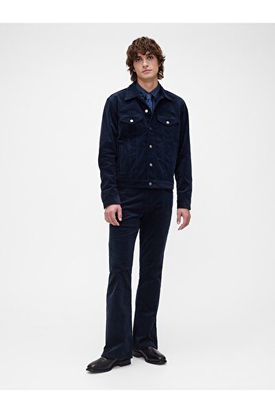 GAP Erkek Lacivert GapStudio Corduroy Boot Pantolon