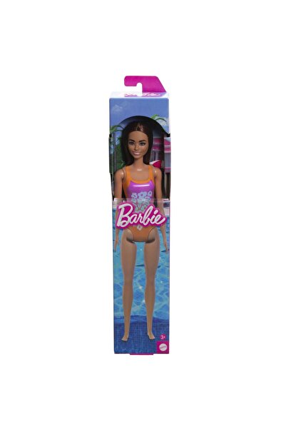 mattel PAPUSA BARBIE BRUNETA CU COSTUM DE BAIE INFLORAT