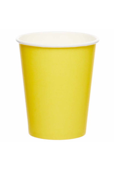 Generic Brand Ποτήρια χάρτινα κίτρινα Buttercup (8 τεμ)