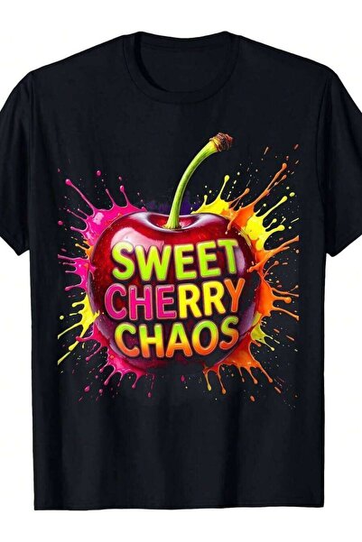 Generic Sweet Cherry Chaos Fun Fruit Graphic Design T-Shirt