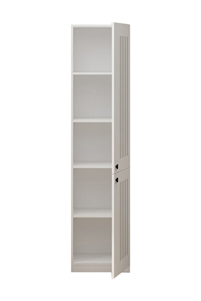 Avmpark West 5 Raflı Çok Amaçlı Boy Dolabı Mutfak Banyo Balkon Kiler Düzenleyici Dolap Beyaz 210x50 cm