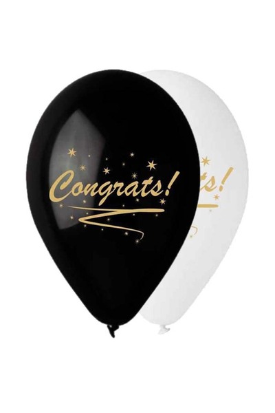 Generic Brand 12" Μπαλόνι τυπωμένο Congrats! (25 τεμ)