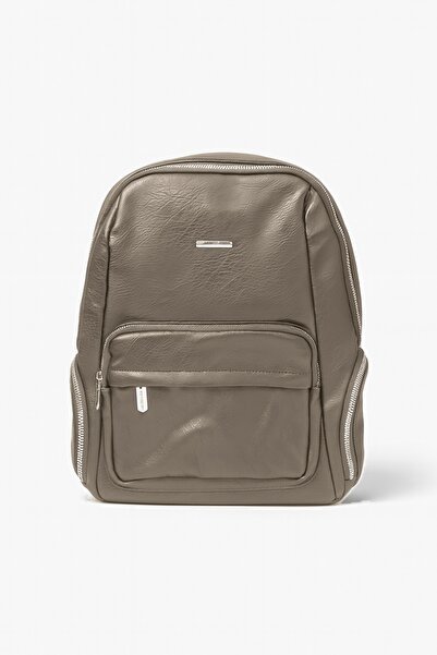 MILANO COLLECTION Rucsac Dama Piele Ecologica, Buzunar Frontal, 35x35 cm - SR...